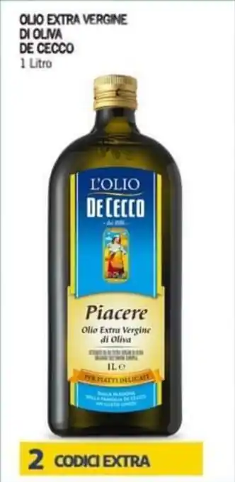 Iper Tosano OLIO EXTRA VERGINE DI OLIVA DE CECCO 1 Litro offerta