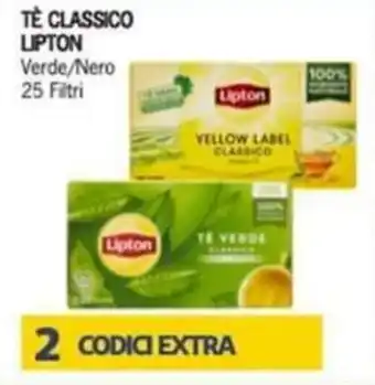 Iper Tosano TÈ CLASSICO LIPTON Verde/Nero 25 Filtri offerta