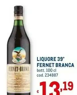 Metro Ferent Branca Liquore 39'' offerta