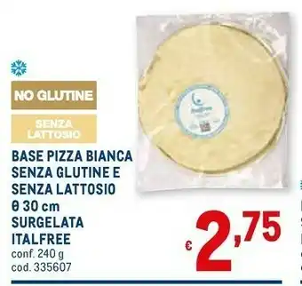 Metro Italfree Base Pizza Bianca Senza Glutine 240g offerta