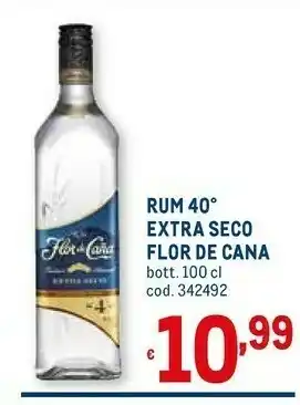 Metro Flor De Cana Rum 40 Extra Seco offerta