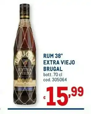 Metro Brugal Rum 38 Extra Viejo offerta