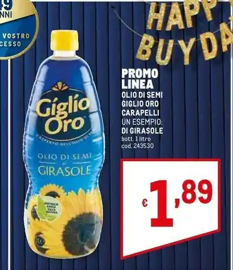 Metro Giglio Oro Olio Di Semi offerta
