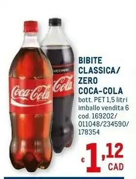 Metro Coca Cola Bibite Classica/ Zero offerta