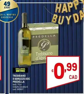 Metro Predella Trebbiano D'Abruzzo 750 Ml offerta