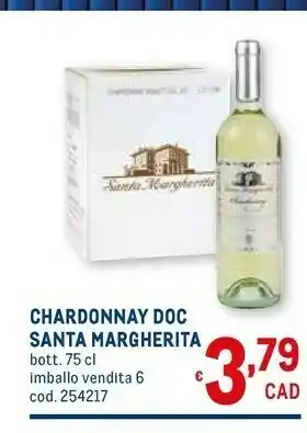 Metro Santa margherita Chardonnay DOC 750 Ml offerta