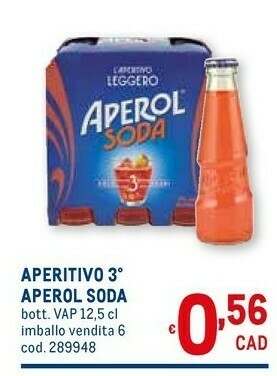 Metro Aperol Aperitivo 3 Soda offerta
