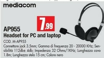 Vobis Mediacom Cuffie offerta