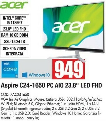 Vobis Acer acer aspire offerta