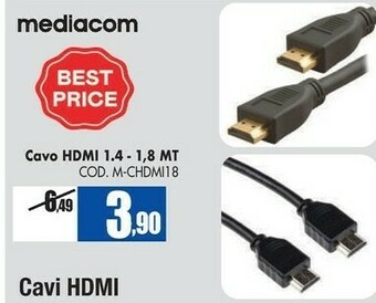 Wellcome Mediacom cavo hdmi offerta