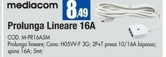 Wellcome Mediacom Prolunga Lineare 16A offerta