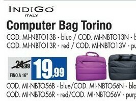 Wellcome Indigo Computer Bag Torino offerta