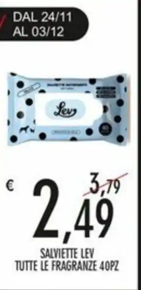SALVIETTE LEV TUTTE LE FRAGRANZE 40PZ