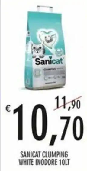 SANICAT CLUMPING WHITE INODORE 10LT