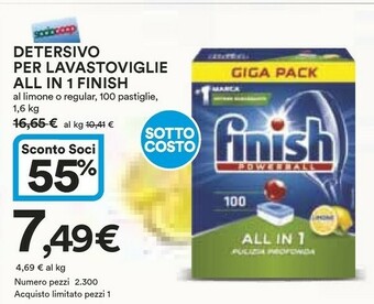 Coop Finish Detersivo lavastoviglie offerta