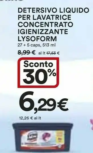 Coop Lysoform Detersivo lavatrice offerta