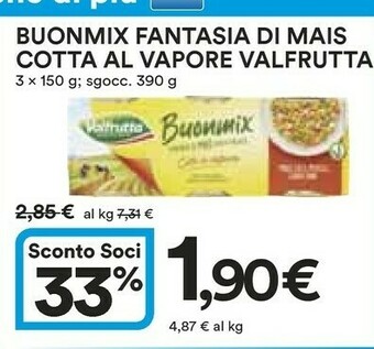 Coop Valfrutta Mais offerta