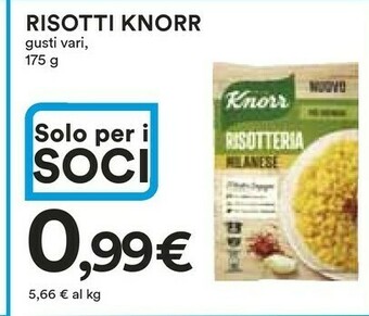 Coop Knorr Risotto offerta
