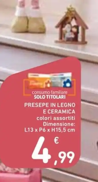PRESEPE IN LEGNO E CERAMICA colori assortiti