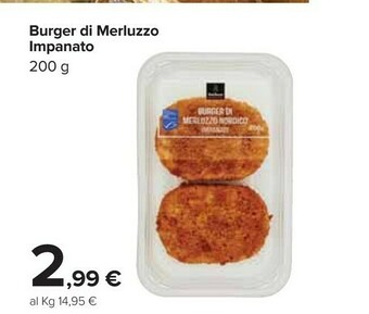 Carrefour Burger Di Merluzzo Impanato offerta