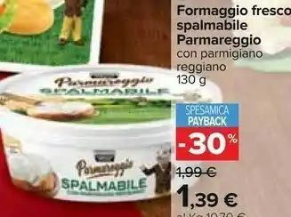 Carrefour Parmareggio Formaggio Fresco Spalmabile offerta