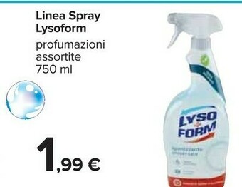 Carrefour Lysoform Igienizzante Universale Spray 750 Ml offerta