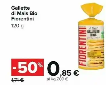 Carrefour Fiorentini Gallette Di Mais 120 G(ml) offerta