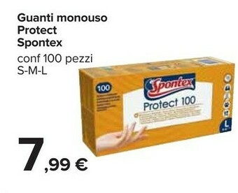 Carrefour Spontex Guanti Monouso Protect offerta