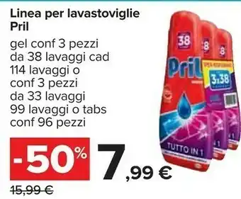 Carrefour Pril Linea Per Lavastoviglie offerta