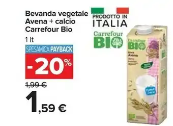 Carrefour Bevanda Vegetale Avena + Calcio offerta
