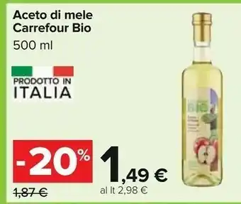 Carrefour Carrefour - Aceto Di Mele 500 G(ml) offerta