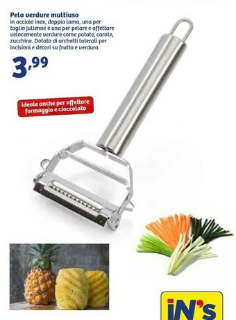 In'S Mercato Pela Verdure Multiuso In Acciaio Inox offerta