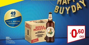 Metro Moretti Birra Ricetta Originale offerta