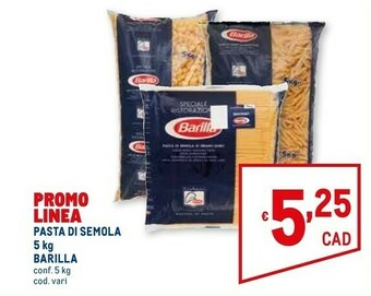 Metro Barilla Pasta Di Semola offerta