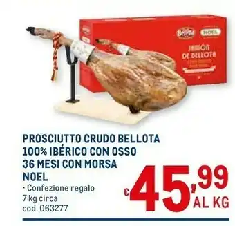Metro Noel Prosciutto Crudo Bellota 100% Iberico Con Osso offerta