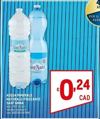 Metro Sant'anna Acqua Minerale Naturale offerta