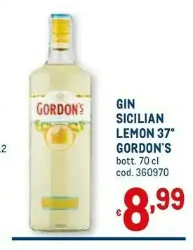 Metro Gordon's Gin Sicilian Lemon offerta