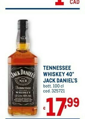 Metro Jack Daniel's - Tennessee Whiskey offerta
