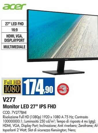 Wellcome Acer Monitor tv offerta