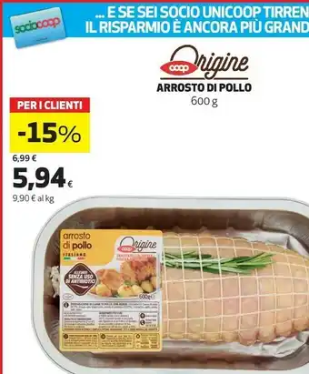 Alta Supermercati Coop Arrosto Di Pollo 600 G offerta