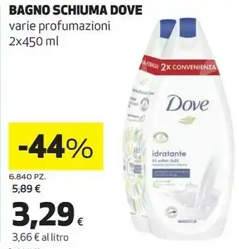 Alta Supermercati Dash Dove Bagno Schiuma offerta