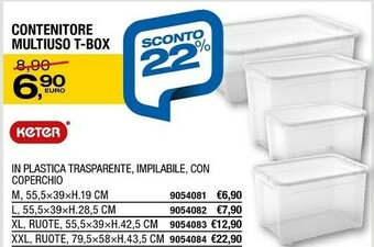 Bricofer Keter Contenitori in plastica offerta