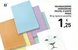 Conad Pigna Maxiquaderno Monocromo Pastel/ White offerta