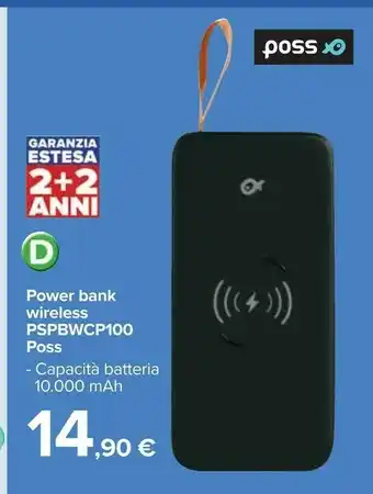 Poss Power Bank Wireless PSPBWCP100