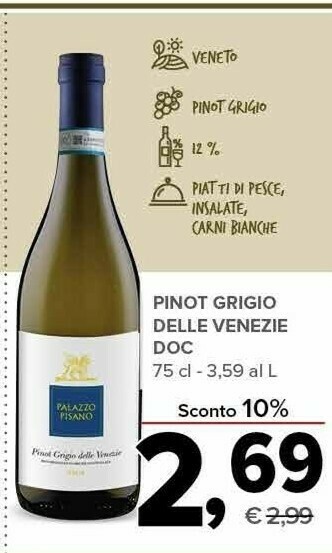 Todis Pinot Grigio Delle Venezie Doc offerta