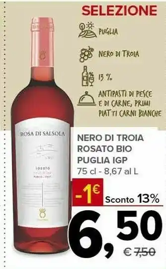 Todis Nero Di Troia Rosato Bio Puglia Igp offerta