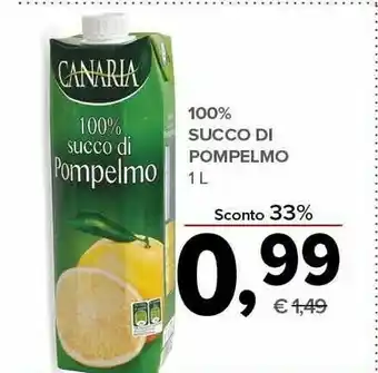 Todis Canaria 100% Succo Di Pompelmo offerta