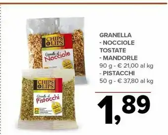 Todis Chips & lips Granella Mandorle offerta