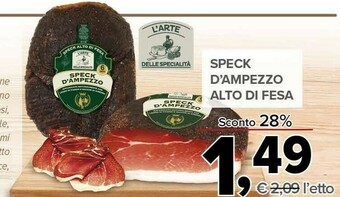 Todis L'arte delle specialità Speck D'Ampezzo Alto Di Fesa offerta