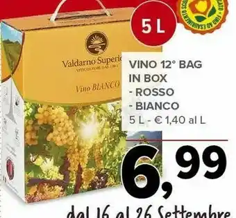 Todis Valdarno Superie Vino Rosso/bianco offerta